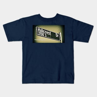 Hillcrest Drive, Los Angeles, California by Mistah Wilson Kids T-Shirt